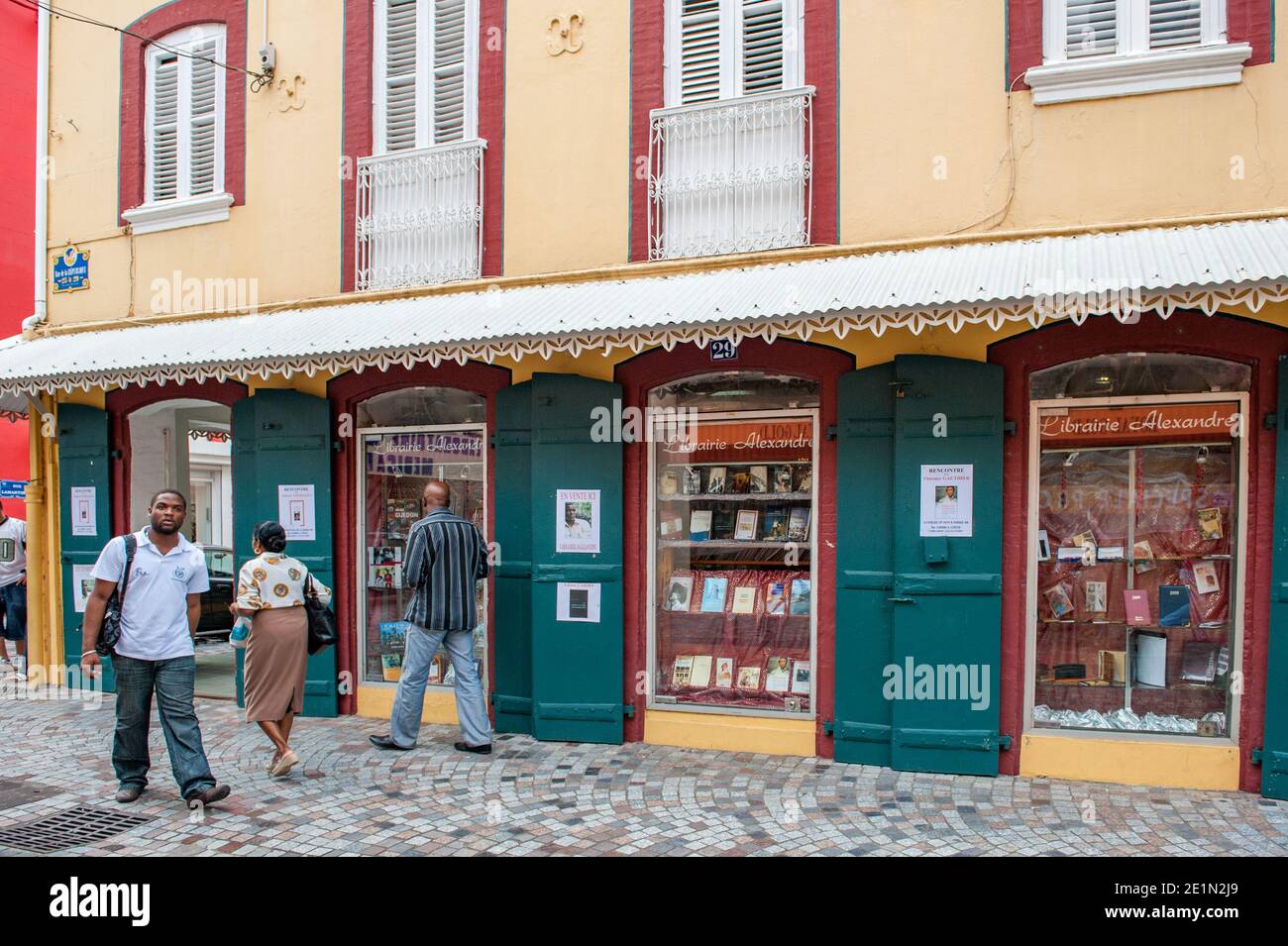 Urban scene from Fort de France in Martinique. Martinique is a French