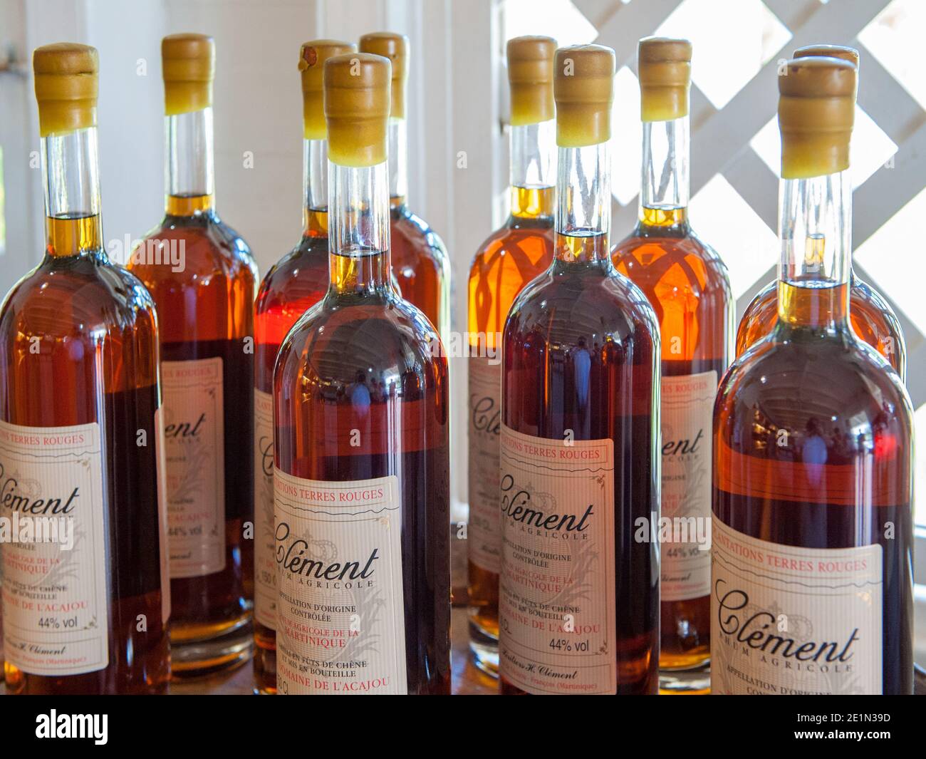 Tasting shop at Clément Rhum distillery, which is an old distillery in Martinique with traditions dating back to 1887. Stock Photo