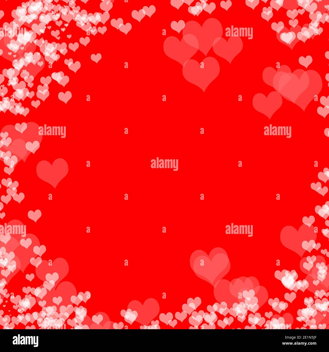 Illustration, red background with white hearts with copy space Stock ...