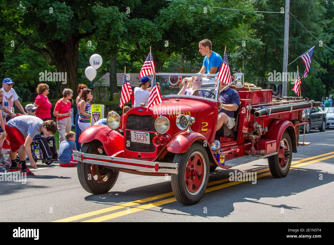 The Fourth of July parade in the small rural town of Petersham