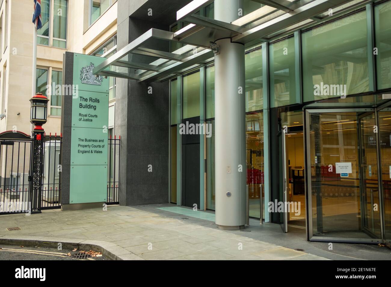 London- The Rolls Building, the commercial and property division of the Royal Courts of Justice on Fetter Lane, City of London Stock Photo