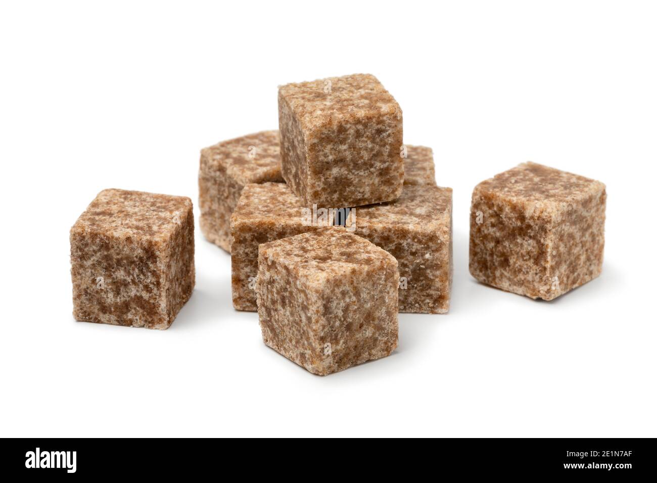Group of square stock cubes isolated at white background Stock Photo