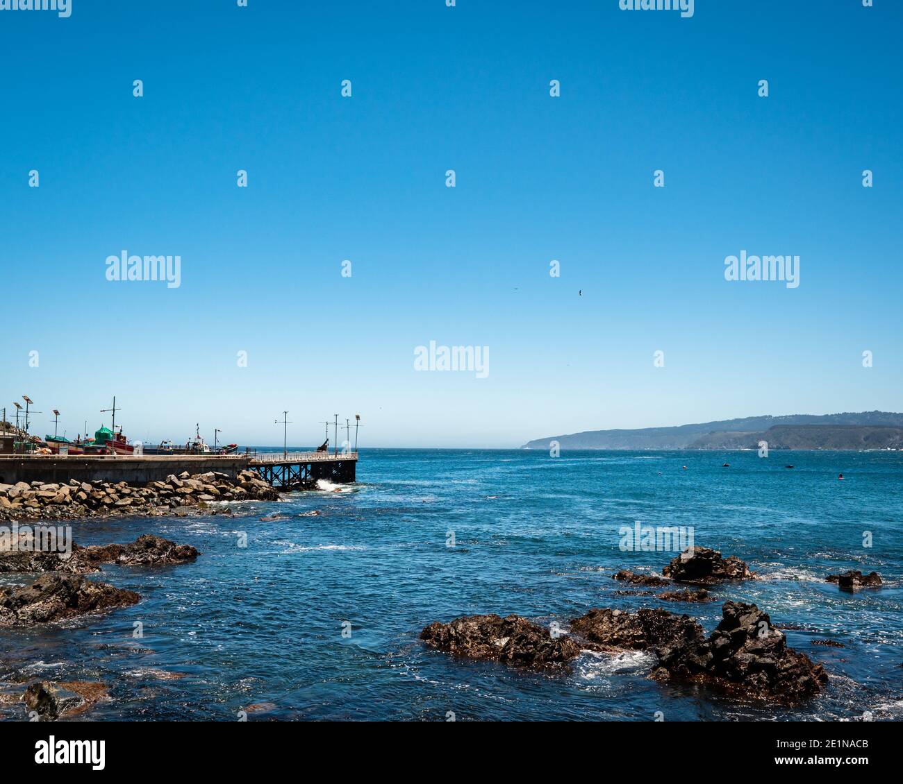 Summer vacations in Quintay beach on a sunny day Stock Photo - Alamy