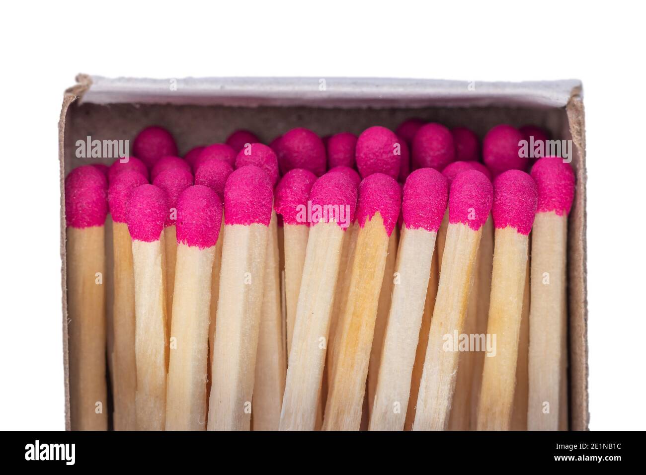 Close-up Macro of Pink Wood Stick Matches in a Box Stock Image - Image of  light, background: 71105929