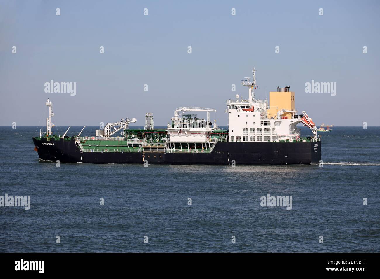The LNG bunker ship Cardissa will leave the port of Rotterdam on ...