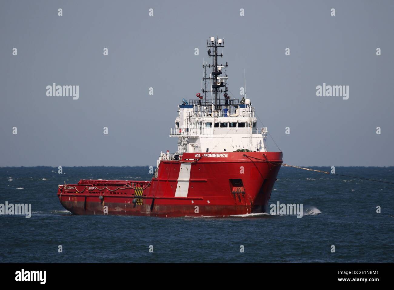 The offshore supplier VOS Prominence on September 18, 2020 on its last trip to the scraper. Stock Photo