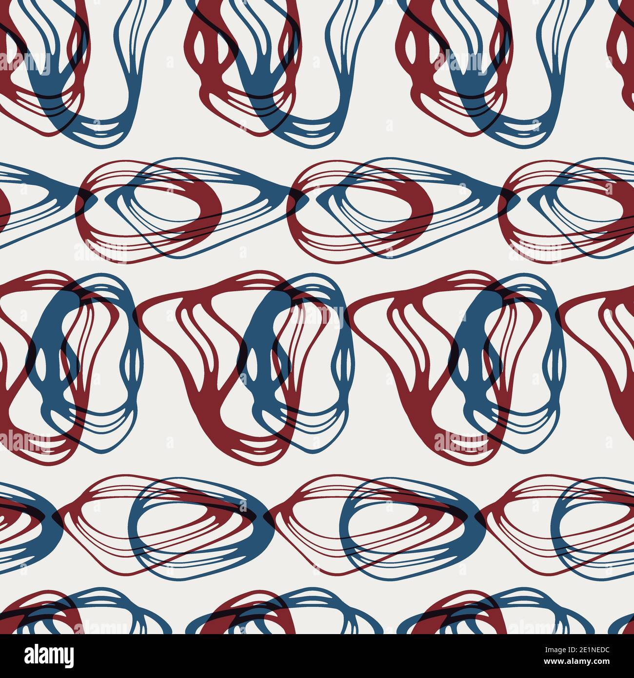 Seamless abstract pattern in red blue black white Stock Photo - Alamy