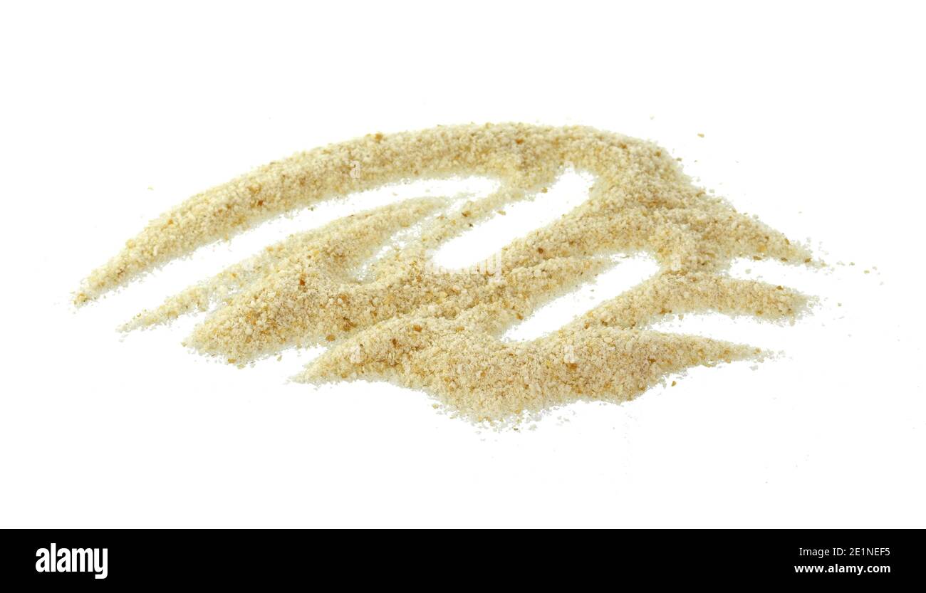 Pile of breadcrumbs isolated on white background Stock Photo Alamy