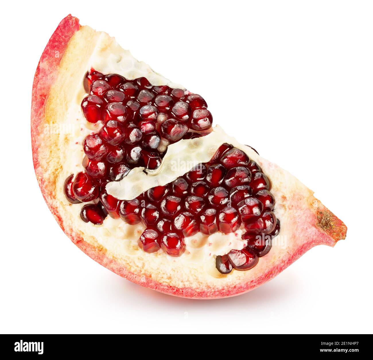 pomegranate slice isolated on a white background. Stock Photo