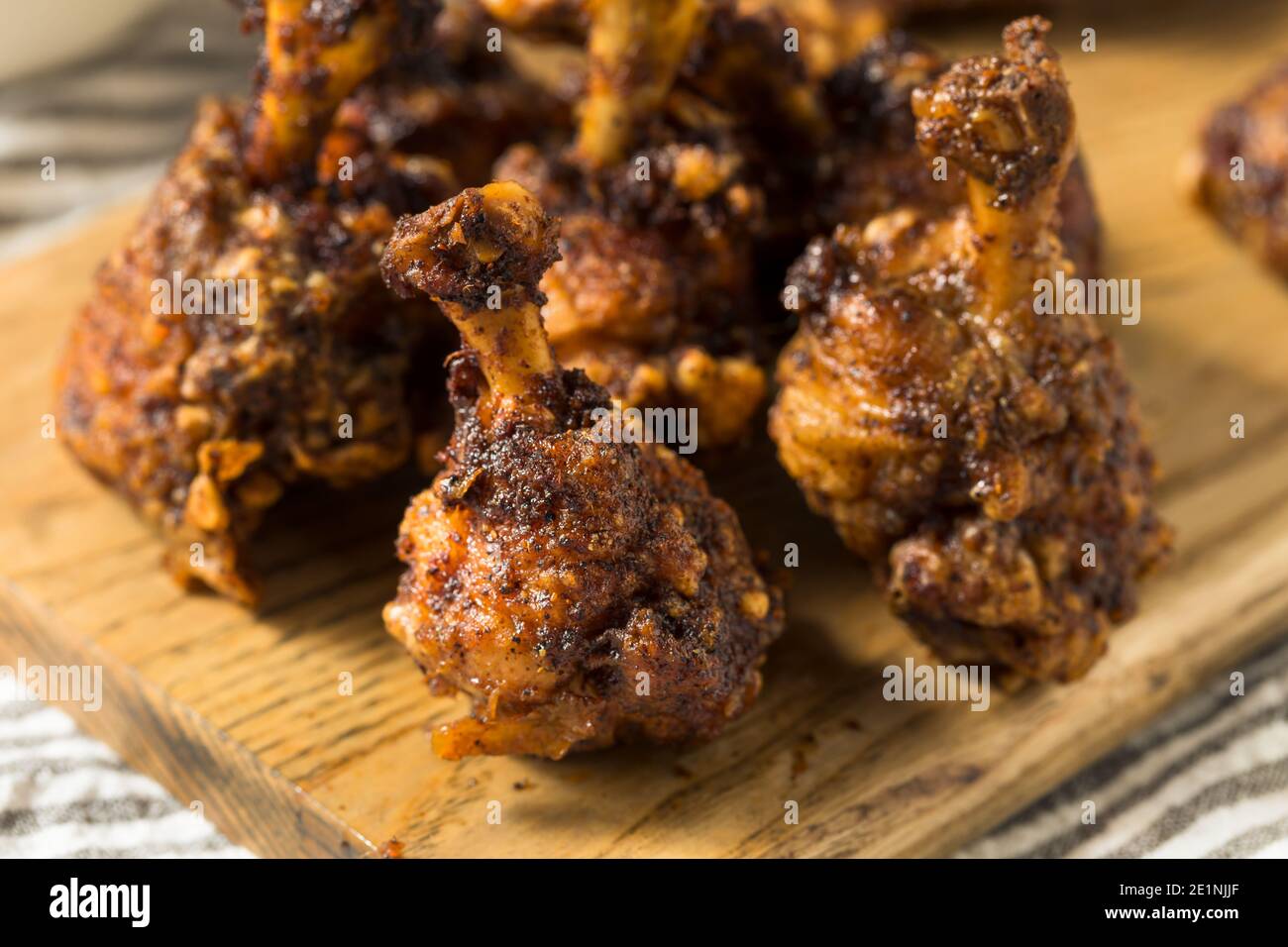 Homemade Deep Fried Chicken Lollipops with Spices Stock Photo Alamy