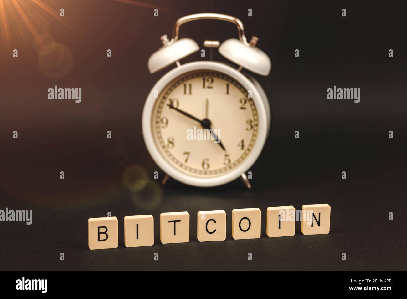 Motivation photo of bitcoin crypto currency, big growth in a short time,  concept, word on black background photo Stock Photo - Alamy