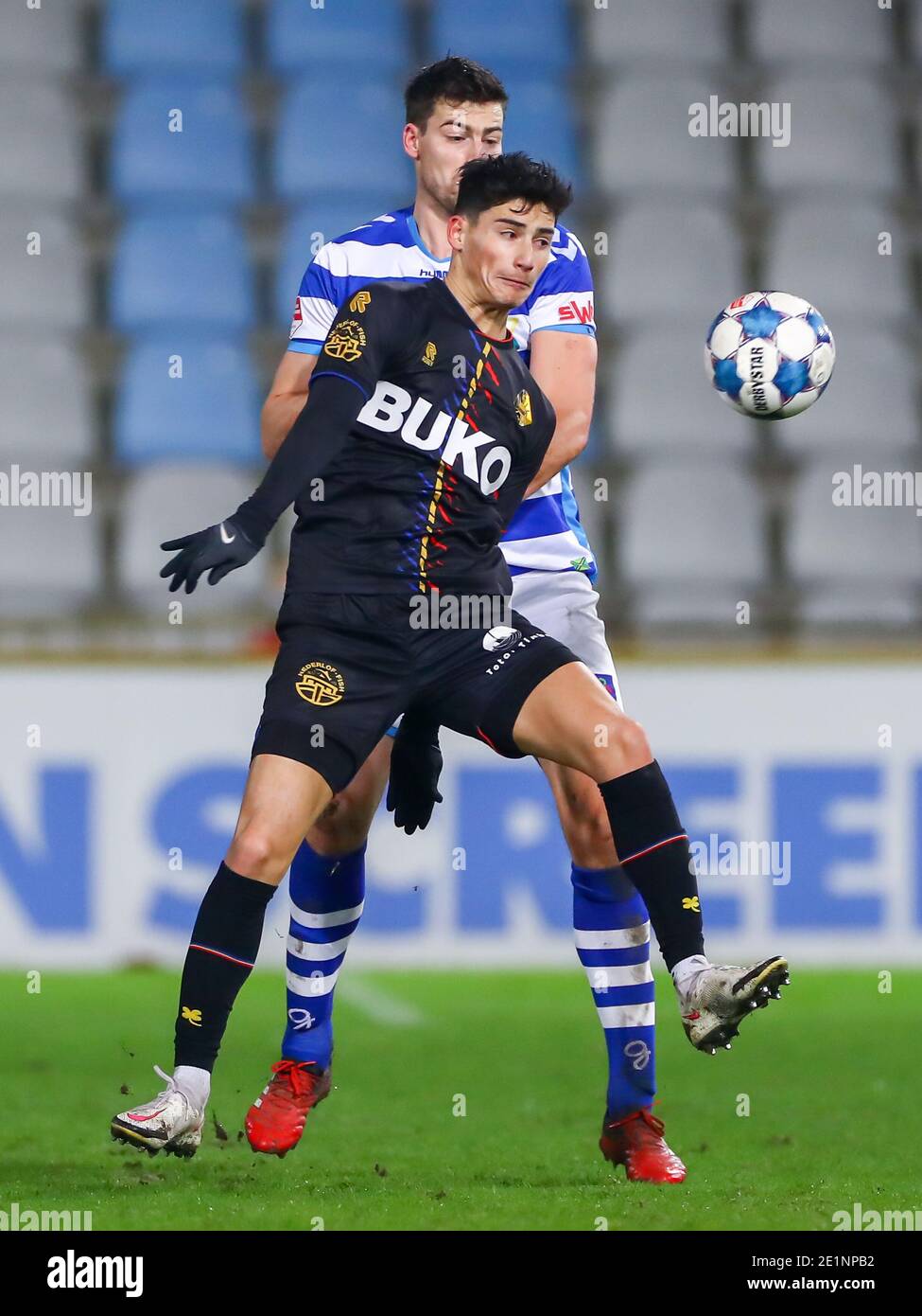Doetinchem Netherlands January 8 L R Ted Van De Pavert Of De Graafschap V Sebastian Soto Of Telstar During The Dutch Keukenkampioendivisie Matc Stock Photo Alamy