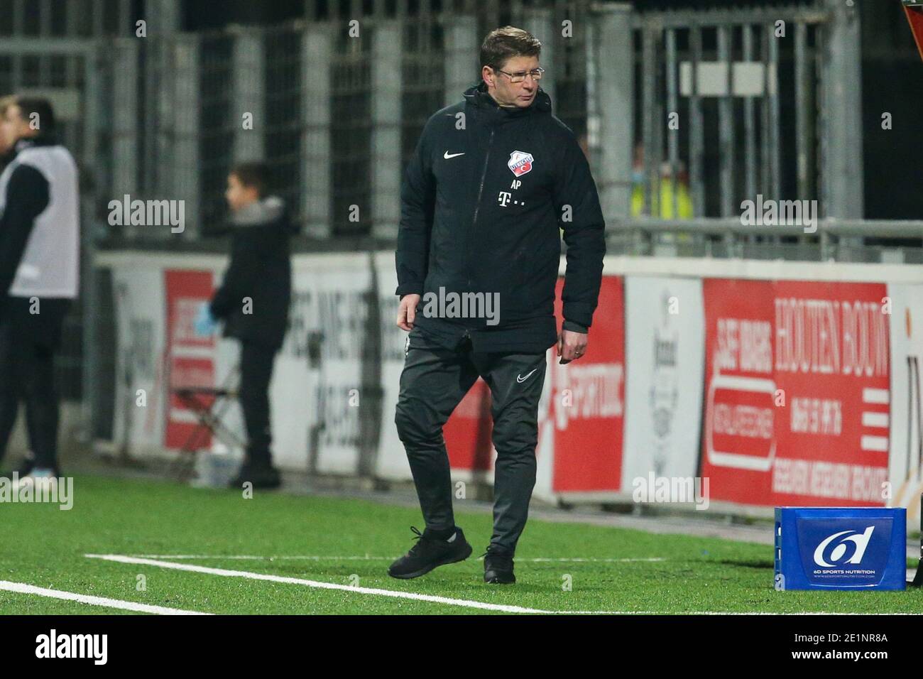 maastricht netherlands january 8 coach ab plugboer of jong fc utrecht during the dutch keukenkampioendivisie match between mvv and fc utrecht u23 stock photo alamy