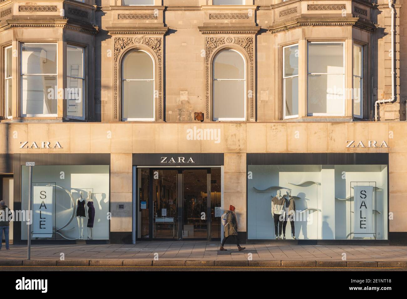 Edinburgh, Scotland - January 8 2021: Zara location on Princes Street in  Edinburgh. Zara, is a Spanish fast fashion apparel retailer Stock Photo -  Alamy