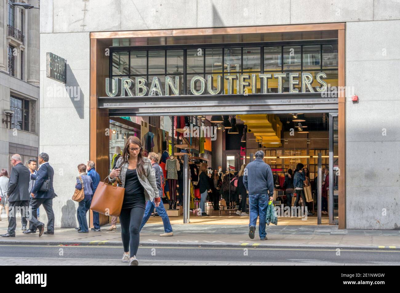 A shop sign for urban outfitters in central london hi-res stock ...