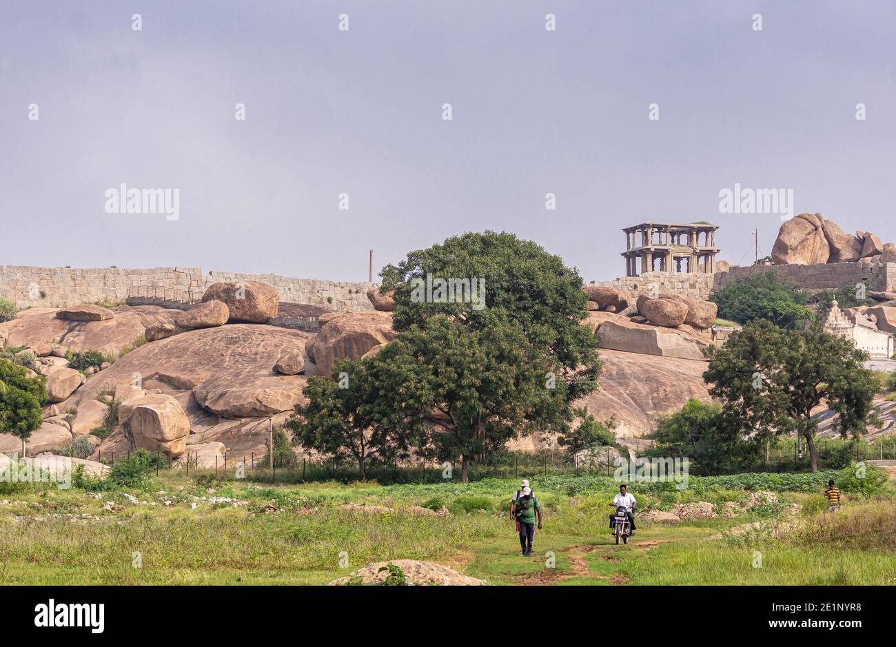 Hampi, Karnataka, India - November 5, 2013: Landscape outside ...