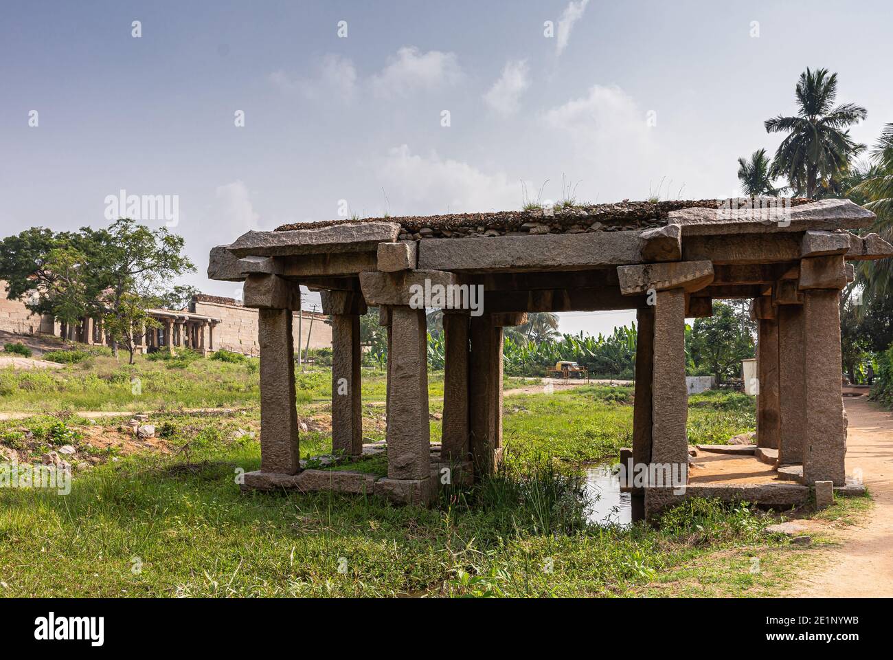 Hampi, Karnataka, India - November 5, 2013: Badavilinga Temple. Small ...