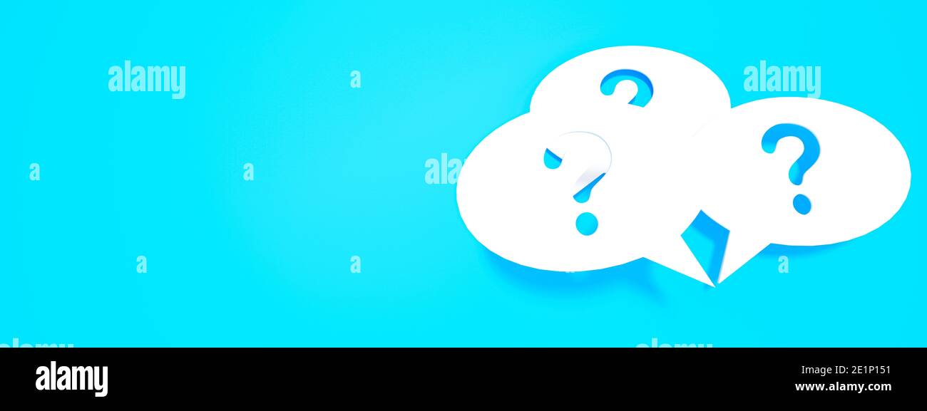 Q&A Question mark business concept. Asking the right questions Stock