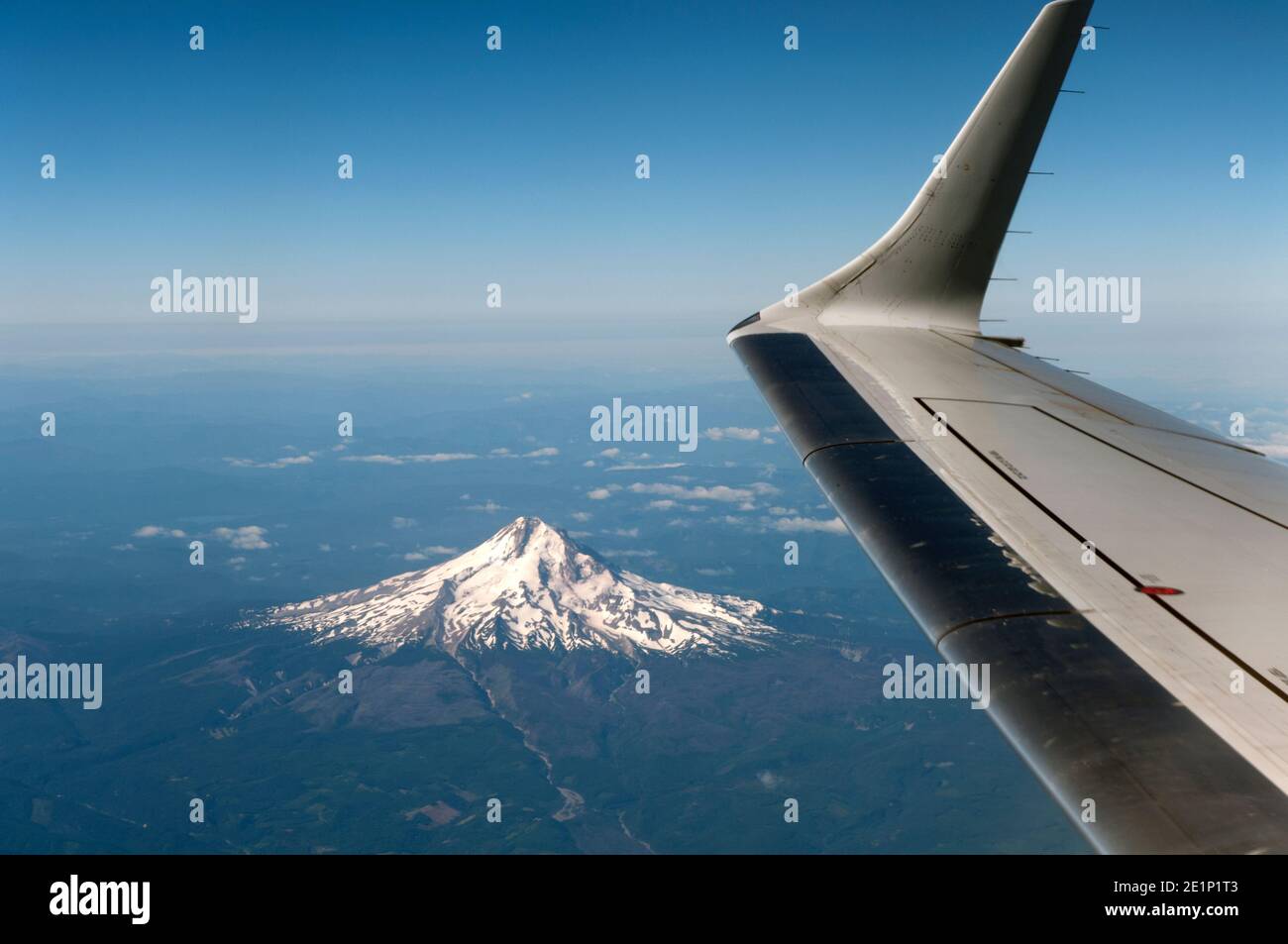 Mount Hood, Oregon, Aerial view Stock Photo