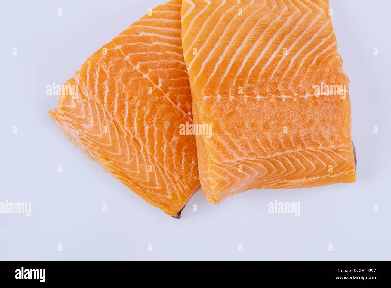 Raw fresh salmon fillet with the isolated on white background Stock ...