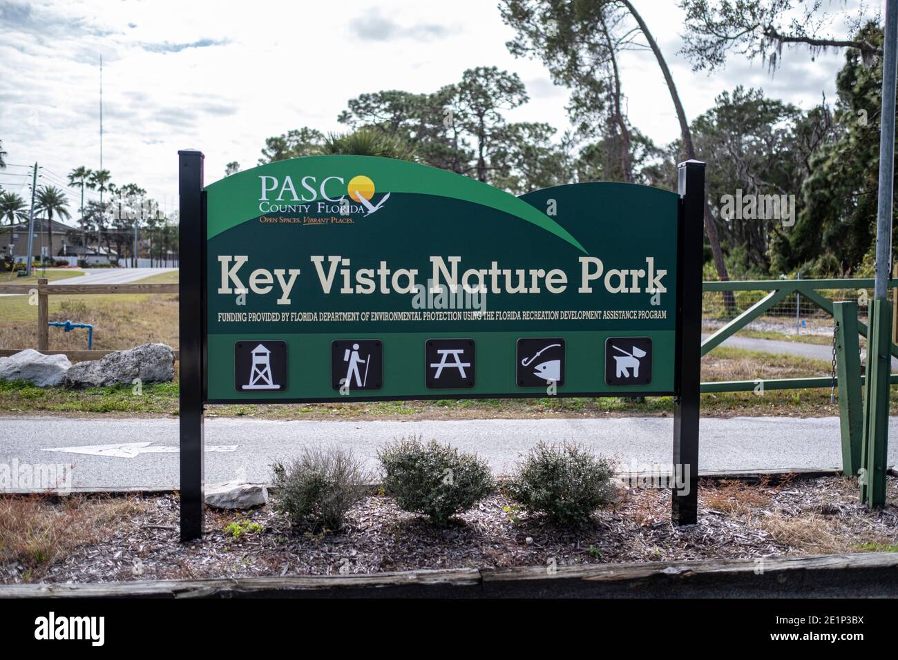 Key Vista Nature Park - Holiday, Florida Stock Photo