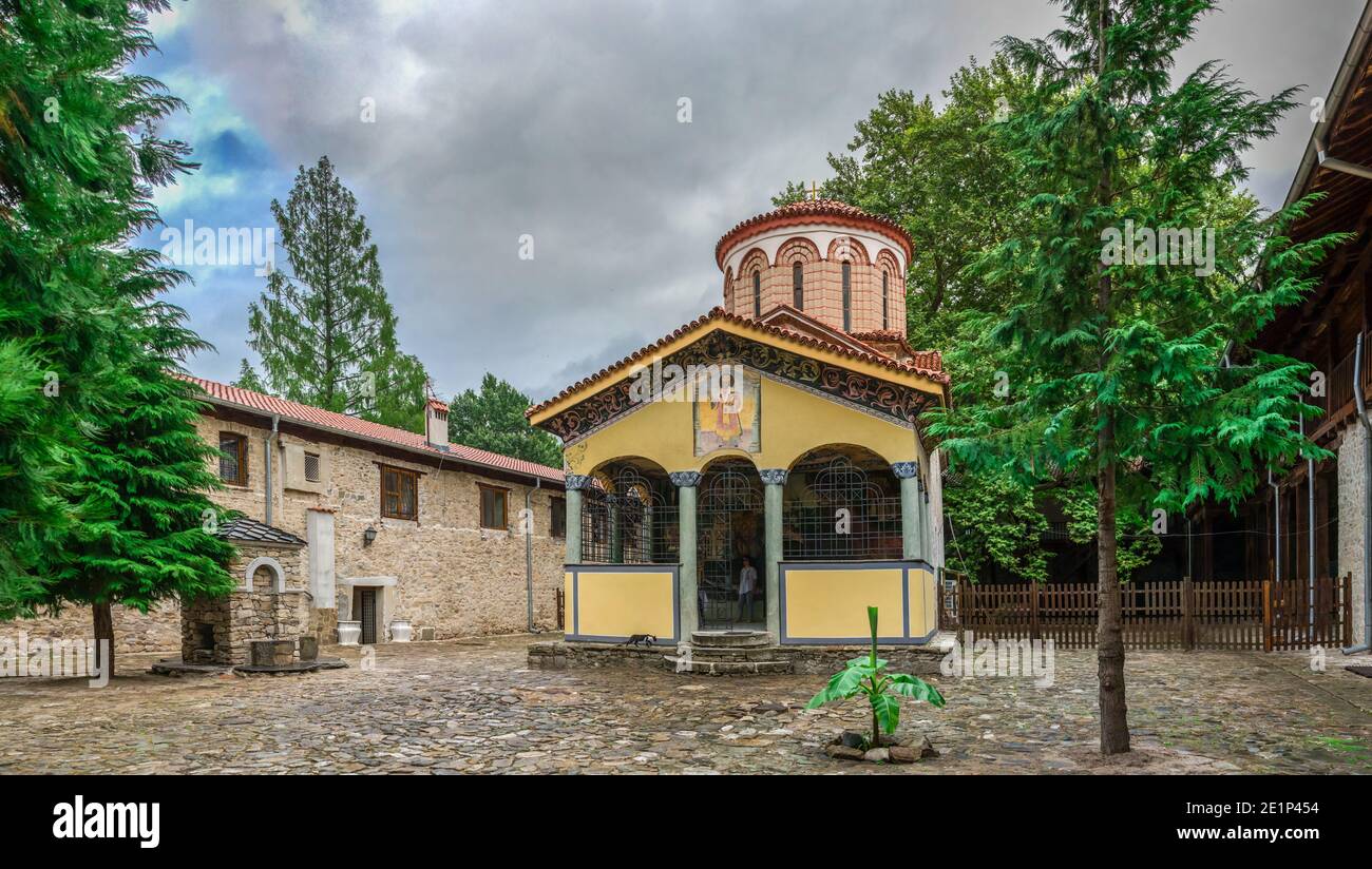 Asenovgrad, Bulgaria 24.07.2019. The Temple of the St. Nicolas in the Bachkovo Monastery of the Dormition of the Theotokos or Assumption of holy virgi Stock Photo