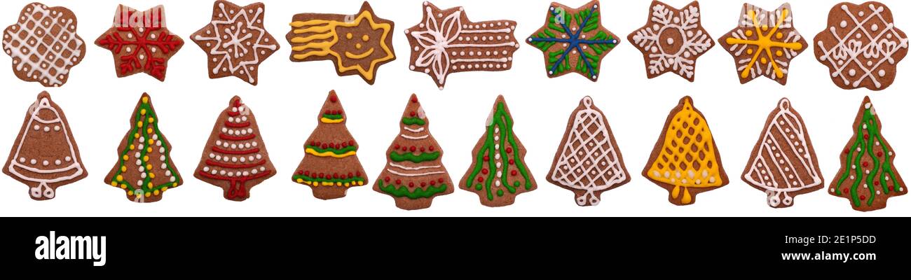 christmas gingerbread isolated on white background Stock Photo - Alamy