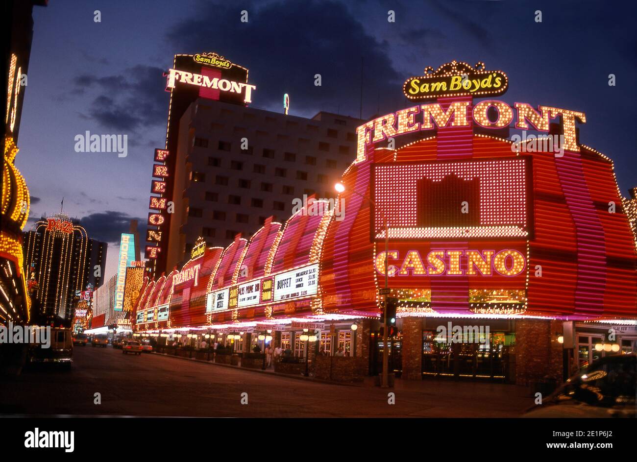 Sam Boyd's Fremont Casino on Fremont Street in Downtown Las Vegas, Nevada Stock Photo
