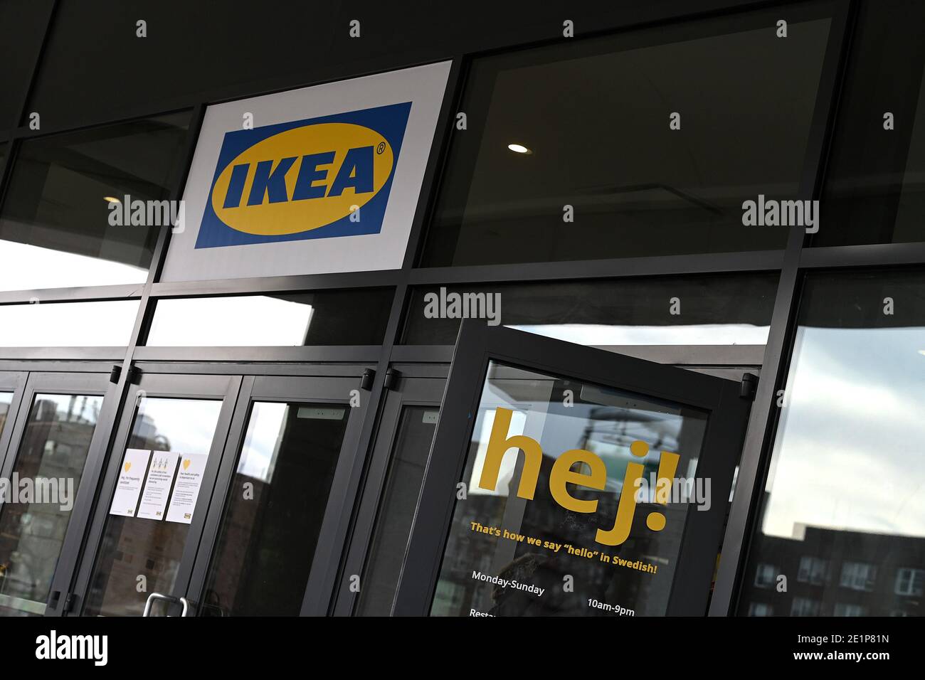 New York, USA. 08th Jan, 2021. Ikea, the Swedish furniture store chain,  opened its first “mini” Ikea store in the United States, in the Queens  borough of New York City, NY, January