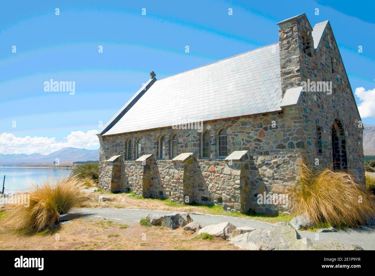 Historic small quaint stone Church of Good Sheppard in Tekapo New ...