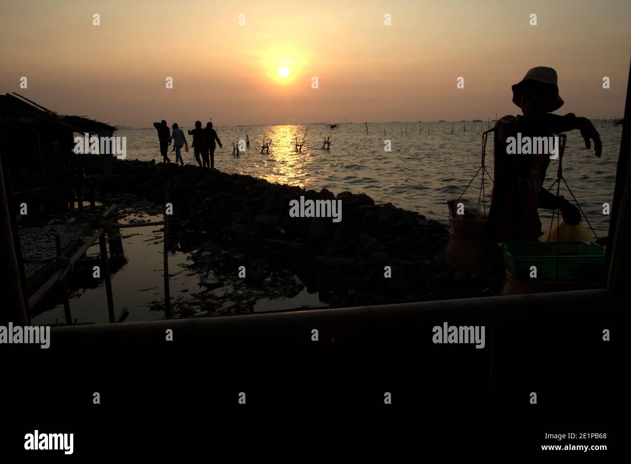 Jakarta Indonesia October 2022 Residents Fishing Stock Photo 2220170329