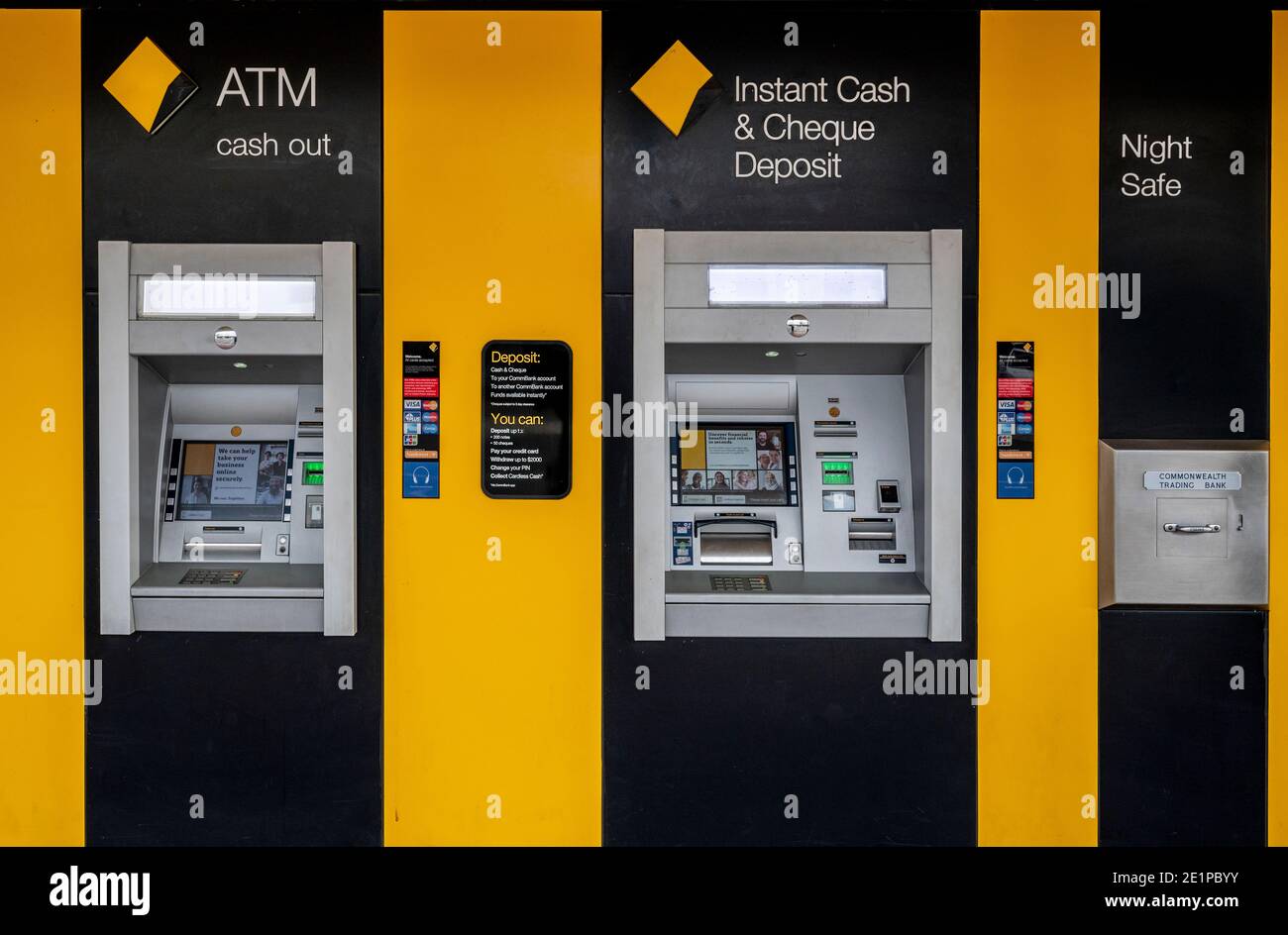 Commonwealth Bank ATM's at Inverell, new south wales, australia Stock Photo