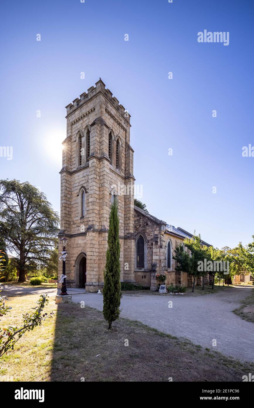 Christ Church in Ford Street, Beechworth, Victoria, Australia Stock Photo
