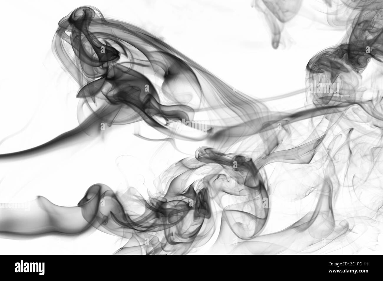 Abstract gray smoke swirl background isolated on white Stock Photo