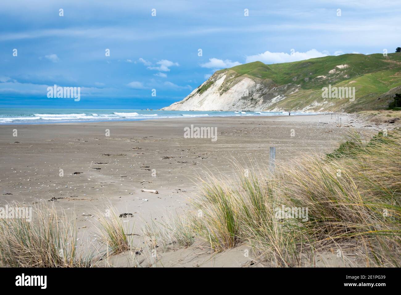 Cliffs on headland at Porangahau beach, Hawkes Bay, North Island, New Zealand Stock Photo