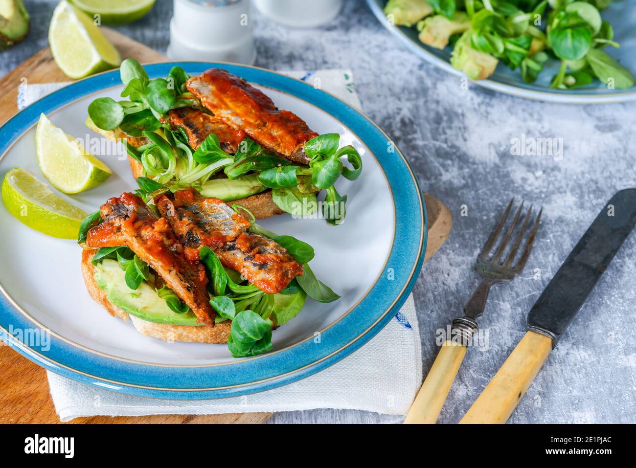 Sardines tomato toast hires stock photography and images Alamy