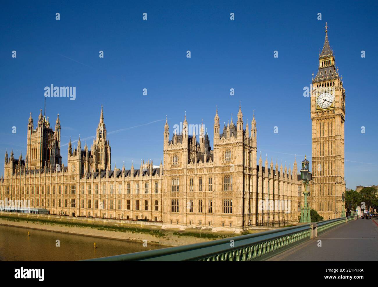 London - The parliament and Big Ben in the morning light Stock Photo