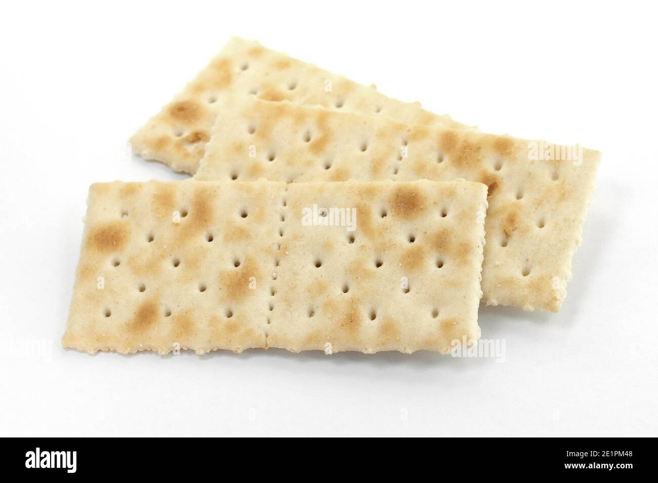 Soda Crackers isolated on white background Stock Photo - Alamy