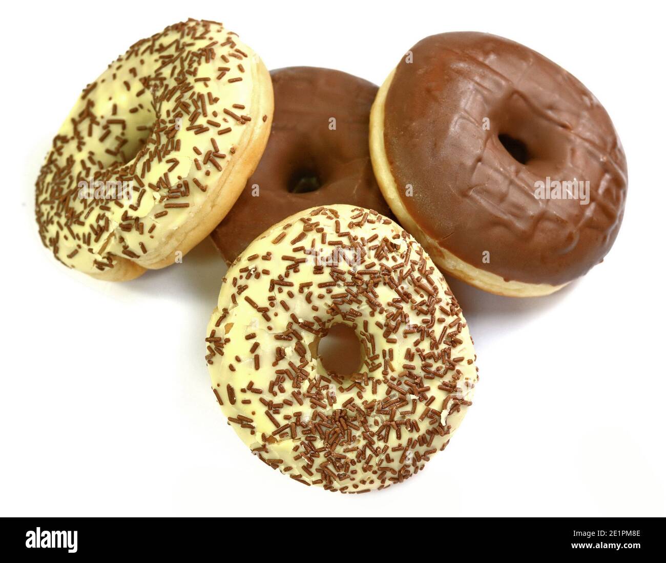 donuts isolated on white background Stock Photo - Alamy