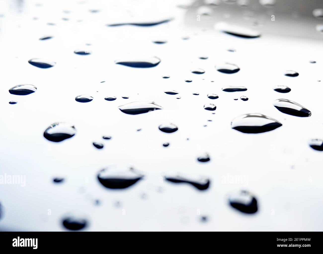 drops of water on acrylic background Stock Photo Alamy
