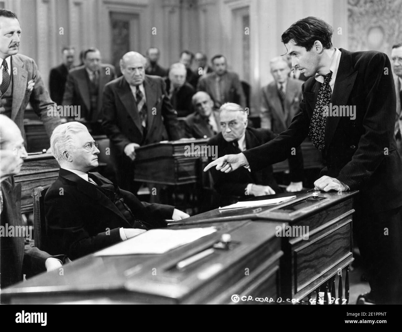 CLAUDE RAINS and JAMES STEWART in MR. SMITH GOES TO WASHINGTON 1939 director FRANK CAPRA story Lewis R. Foster screenplay Sidney Buchman Columbia Pictures Stock Photo