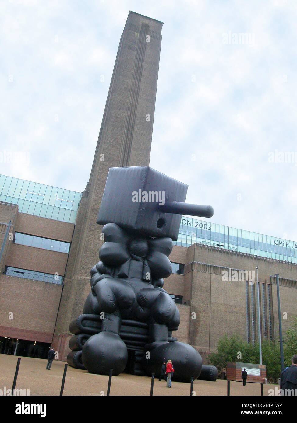 Blockhead sculpture based on Pinocchio Paul McCarthy at the Tate Modern Southbank Stock Photo