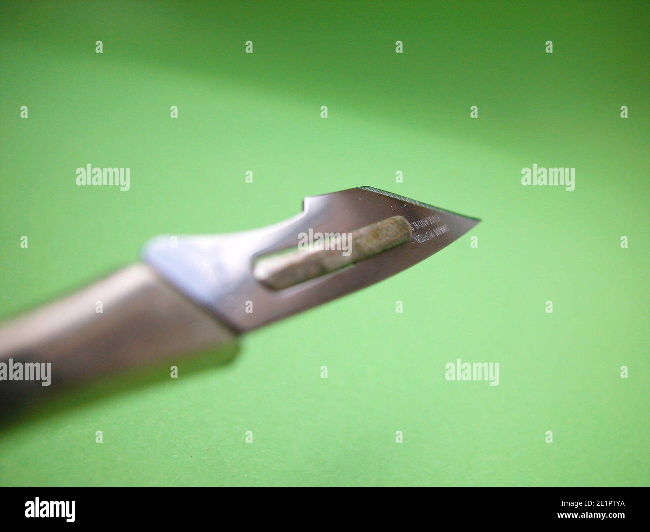 Surgery sharps stainless steel blade Sharp Swann and Morton surgical scalpel Stock Photo Alamy