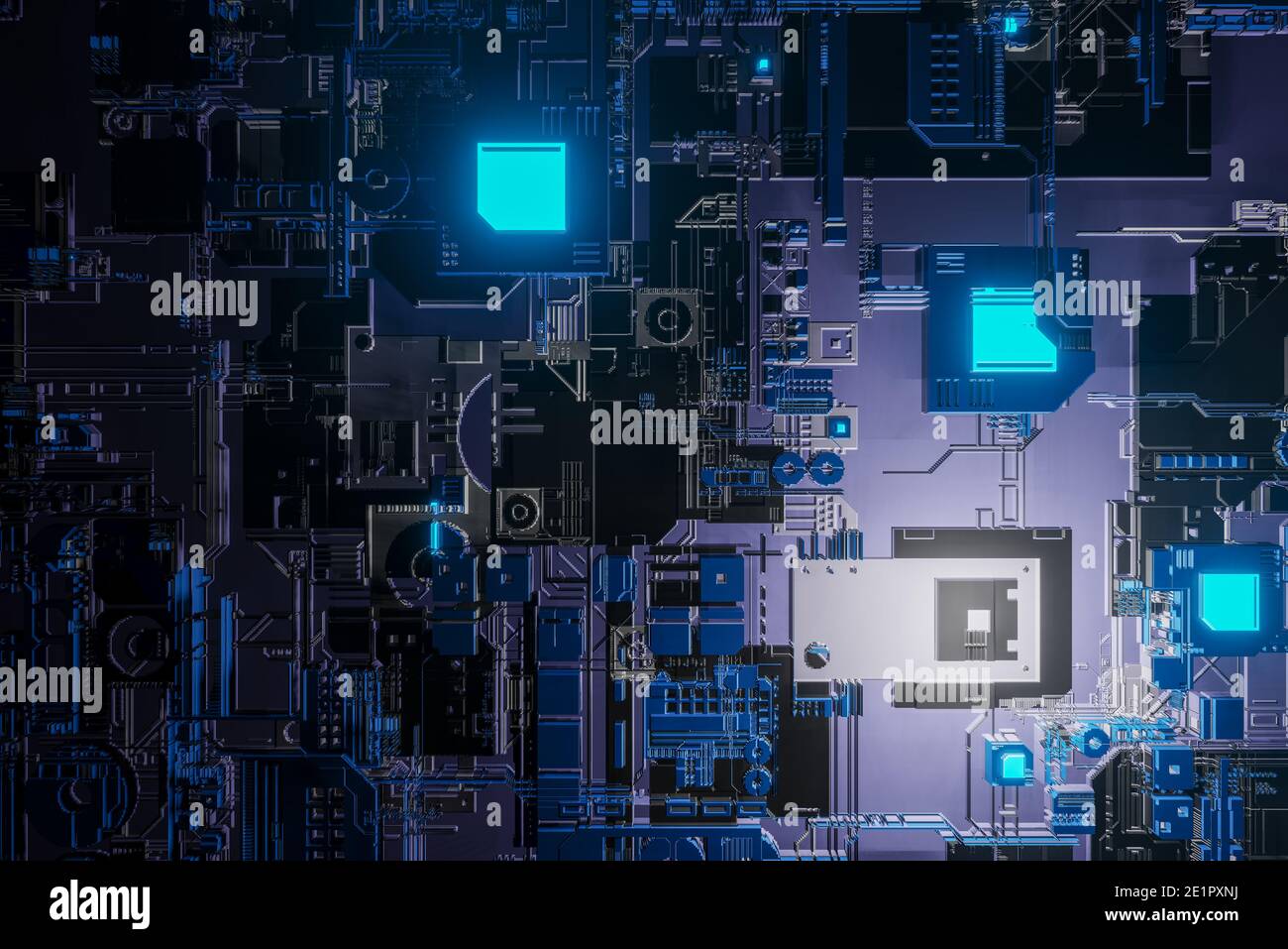 Abstract technology chip processor background circuit mother board and ...