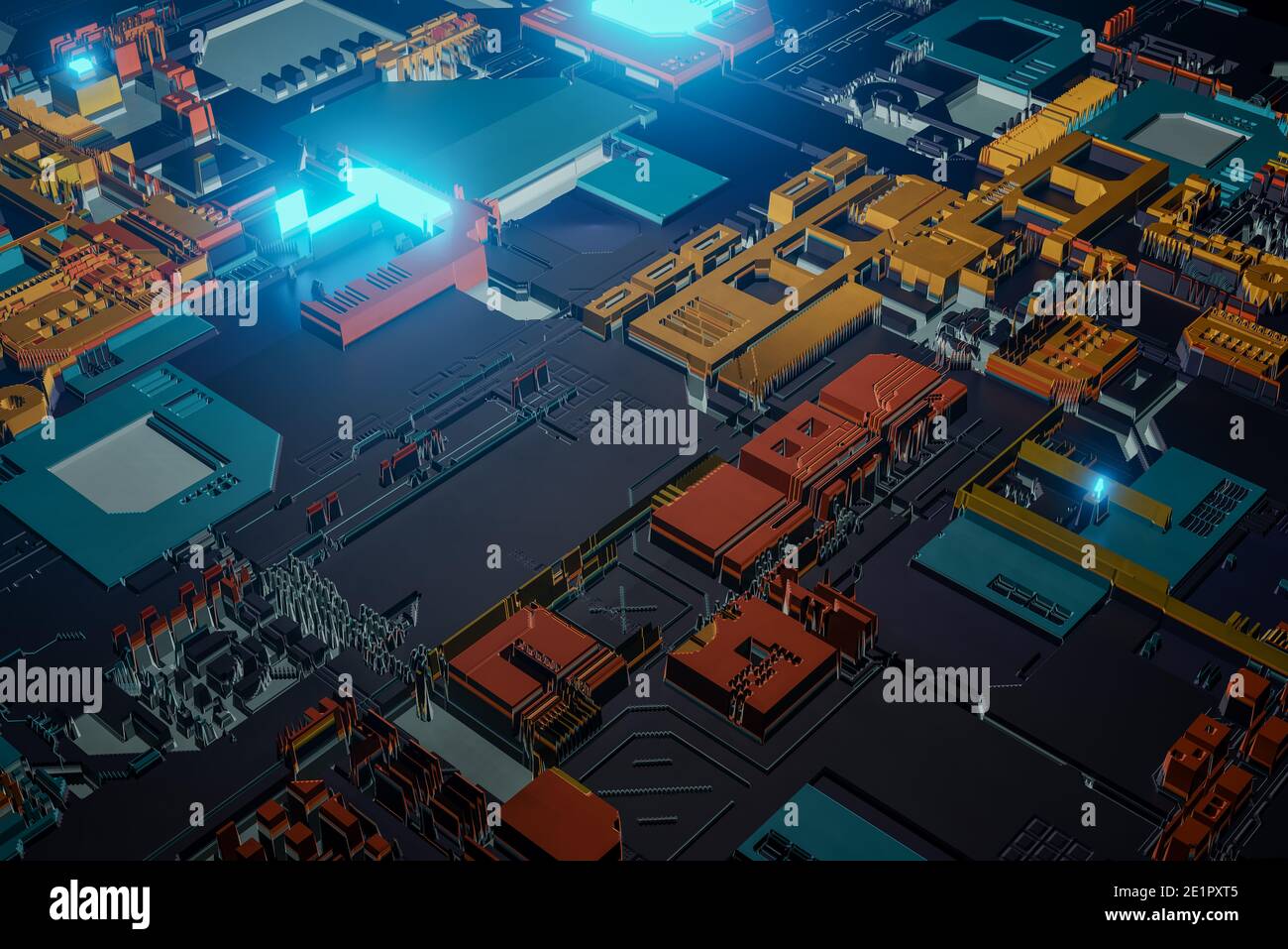 Abstract technology chip processor background circuit mother board and ...