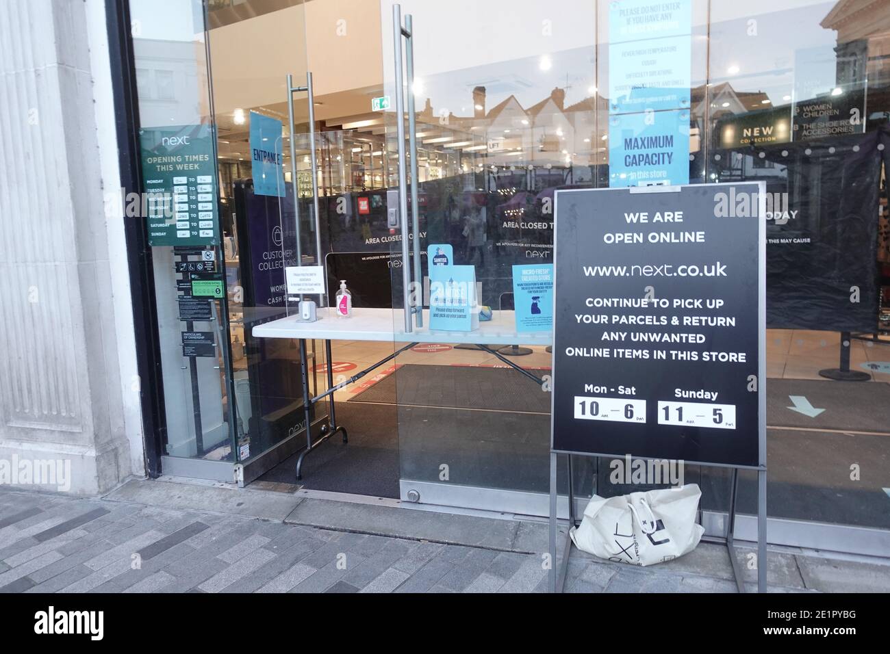 Click and Collect Adapting to life during Lockdown Stock Photo Alamy