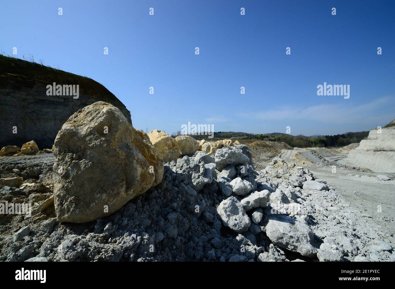 large rocks and many stones in a quarry Stock Photo - Alamy