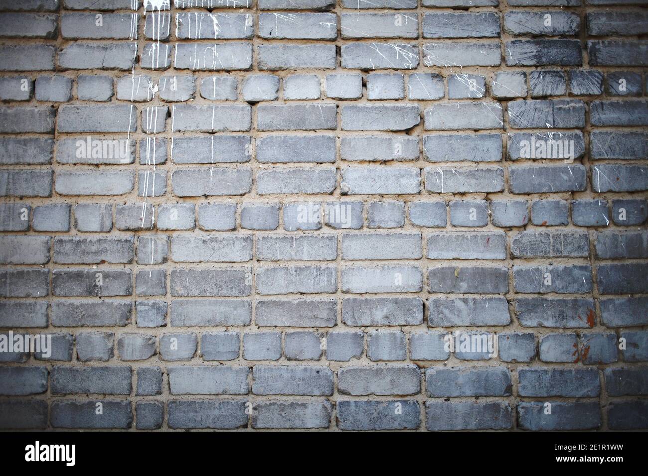 Paint streaks on the brick wall Stock Photo Alamy