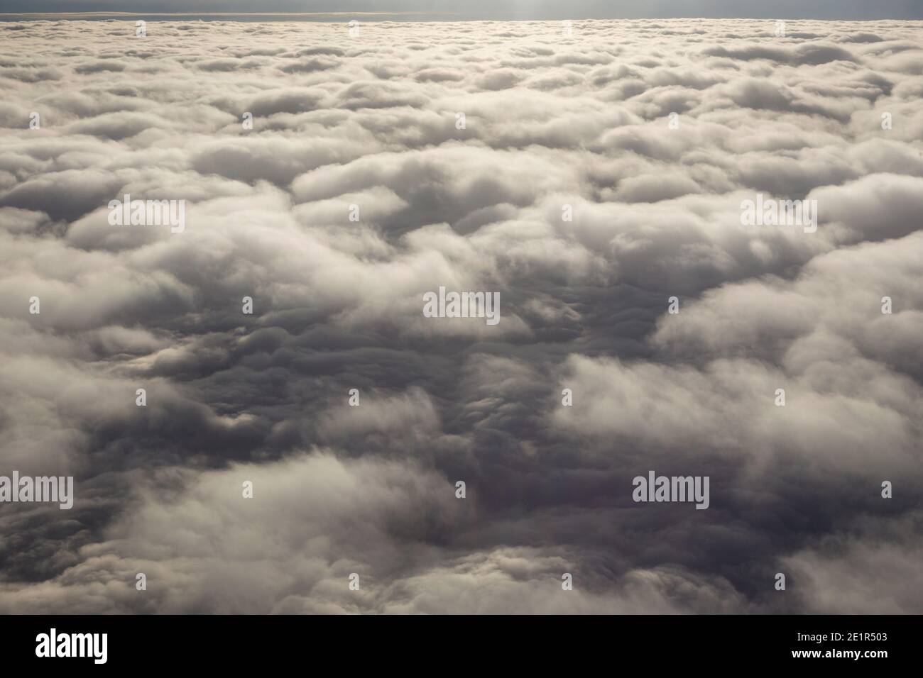 The cloudscape from the airplane Stock Photo