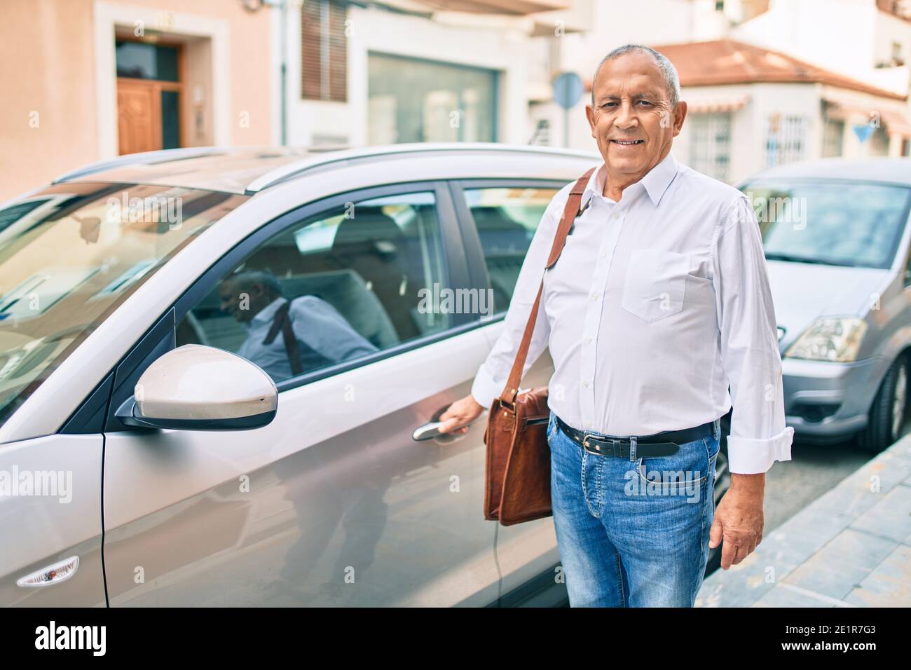 Portrait happy retired man opening hi-res stock photography and images ...
